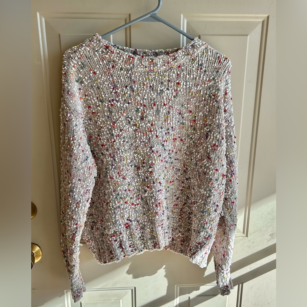 Color Speckled Beige Sweater
